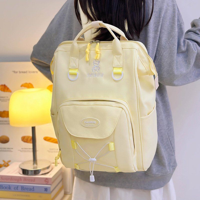 Kids Backpacks High Value Schoolbag Cream Cute Versatile Backpack Junior High School Student Schoolbag Female Dopamine Backpack_voghion.com