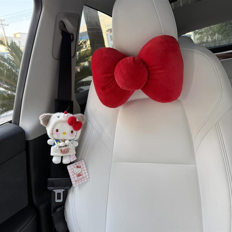 Authentic Afternoon Tea Puppy Kitty Plush Toy Car Seatbelt Shoulder Pad Cartoon Doll for New Cars