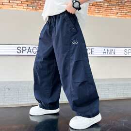 男童夏季裤子2025新款夏装薄款工装长裤中大儿童男孩夏款防蚊裤潮