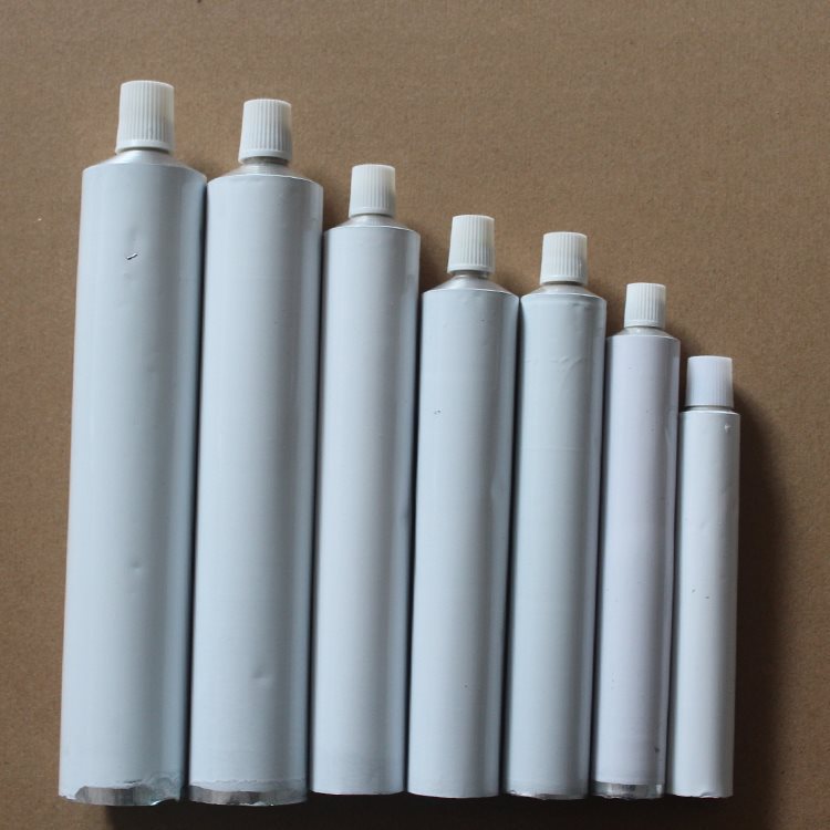 现货金属白色牙膏铝皮管分装胶水鞋油软管灌颜料油漆点胶
