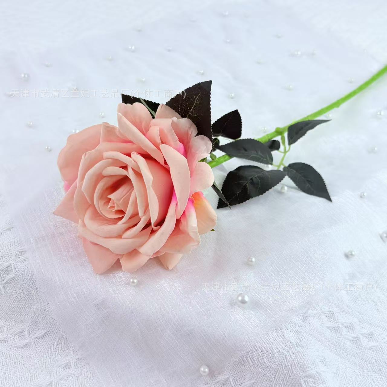 Una sola rosa rica imitación flor de tela de terciopelo flores de boda flores de pared de flores mar de flores props de fotografía decoración del hogar