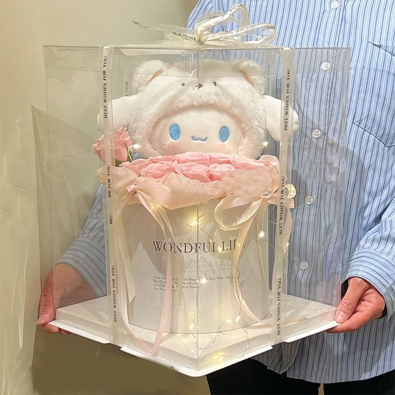 Aa cake box lamp + 11 pink hug buckets + transformed into a cinnamon dog