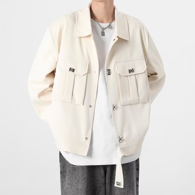 2024 Primavera y otoño Chaqueta guapa Hombre ins High Street Trendy Marca Hong Kong Estilo japonés Harajuku Chaqueta suelta de moda coreana