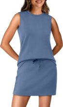 WIHOLL Two Piece Skirt Sets for Women Summer Vacation Outfit