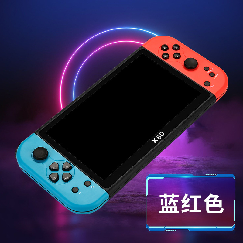 Transfronterizo nuevo X80 portátil de 7 pulgadas HD gran pantalla Arcade PS1 simulador clásico nostálgico PSP juego de mano