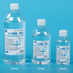 0.9 塩化ナトリウム生理食塩水医療フェイシャル湿布洗浄 500 ミリリットル