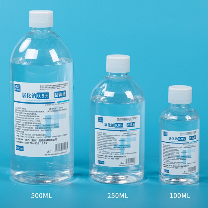 0.9 Sodium Chloride Physiological Saline Medical Facial Wet Compress Cleansing 500ml