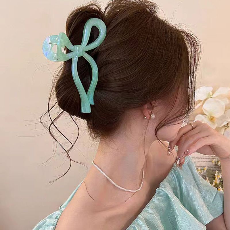 Pinzas para el cabello coreanas exquisitas y de alta gama para mujer, versátiles para peinados recogidos en la parte posterior de la cabeza, pinzas de tiburón, tamaño extragrande para cabello grueso, pinzas de garra, horquillas.