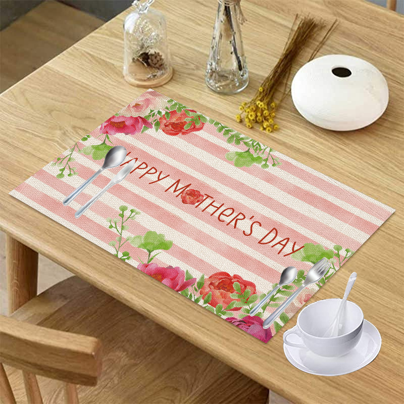 Simple Style Color Block Heart Shape Linen Placemat display picture 7