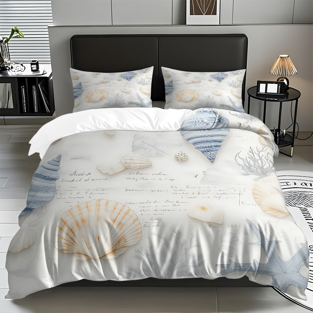 Ventas transfronterizas calientes de una variedad de patrones de reliquias marinas impresión digital colcha