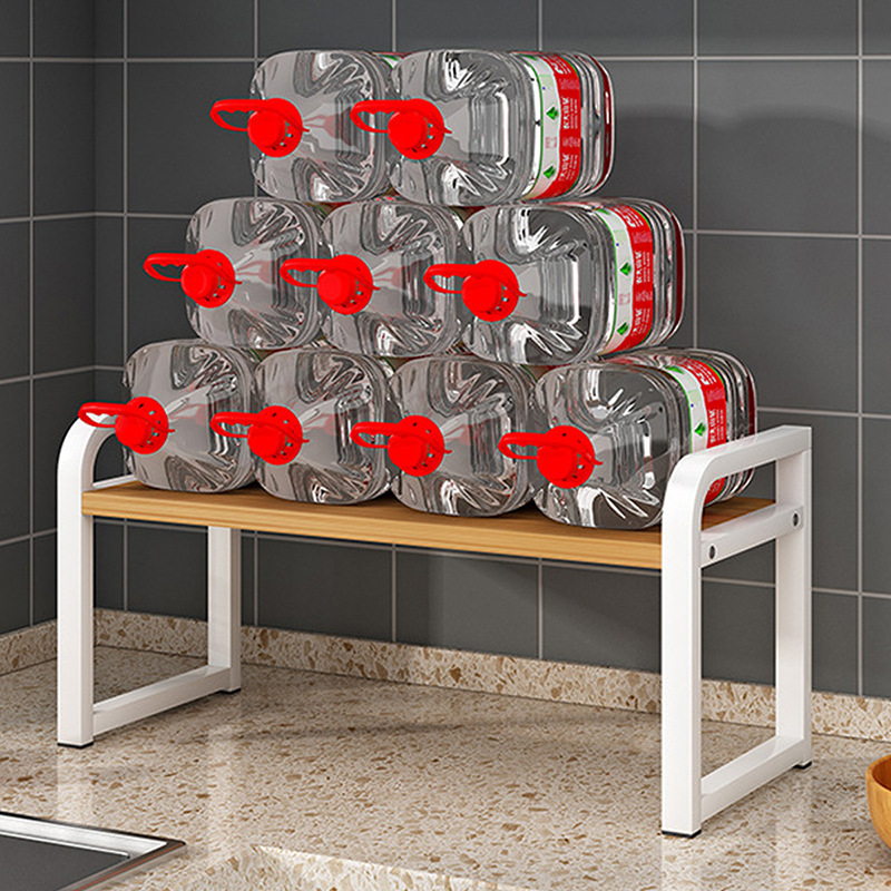 Encimera cocina estante en capas escritorio estante de almacenamiento de doble capa gabinete de almacenamiento multifuncional tablero de partición estante de condimento
