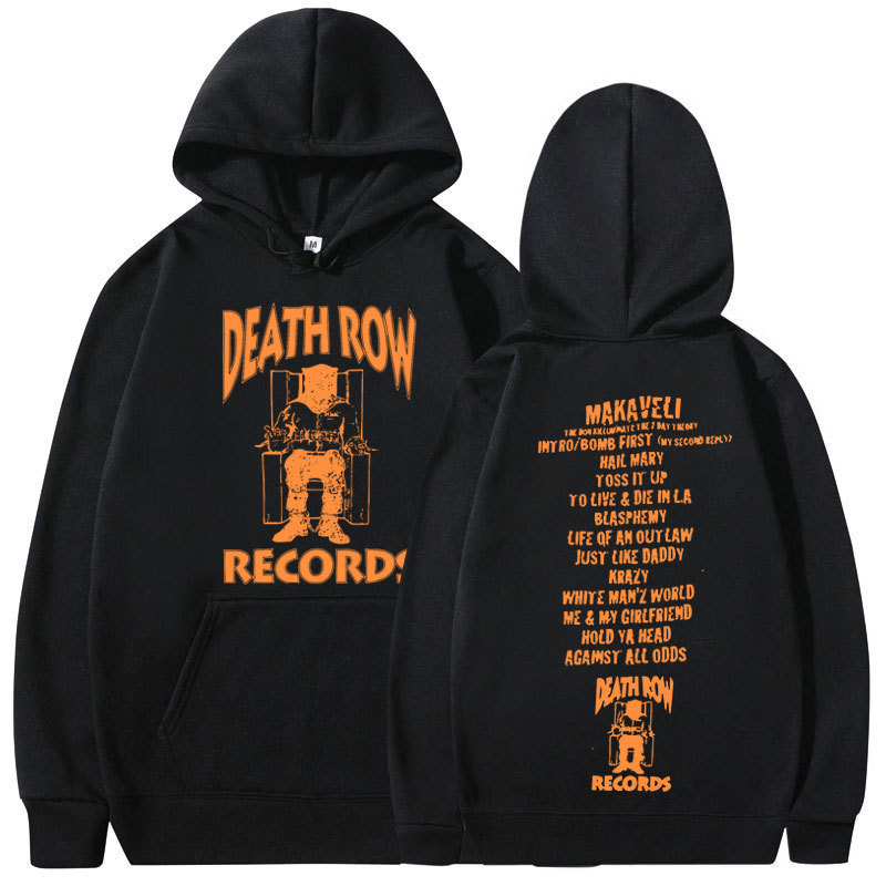 Death Row Records Sweatshirt Men Women High Quality Weekend Plus Velvet Hooded Sweatshirt 2024 Hot Sale Years Sweatshirtss