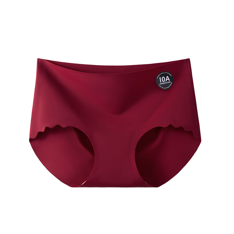 Bragas de seda de hielo sin costuras con entrepierna alargada 10A entrepierna antibacteriana desnuda y sin costuras ejercicio de yoga melocotón cadera calzoncillos para mujer