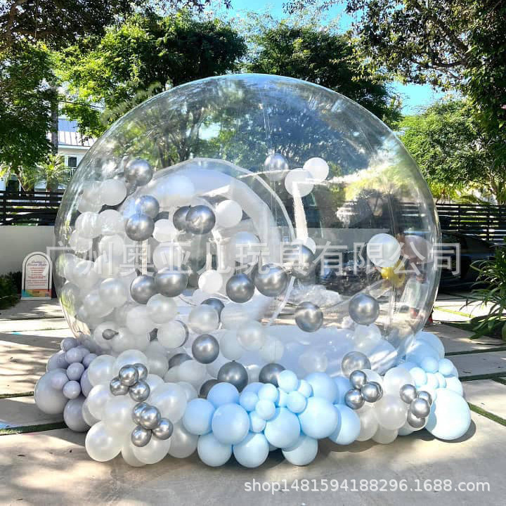 网红透明充气水晶房露营星空野营民宿外贸爆款泡泡屋帐篷气模厂家