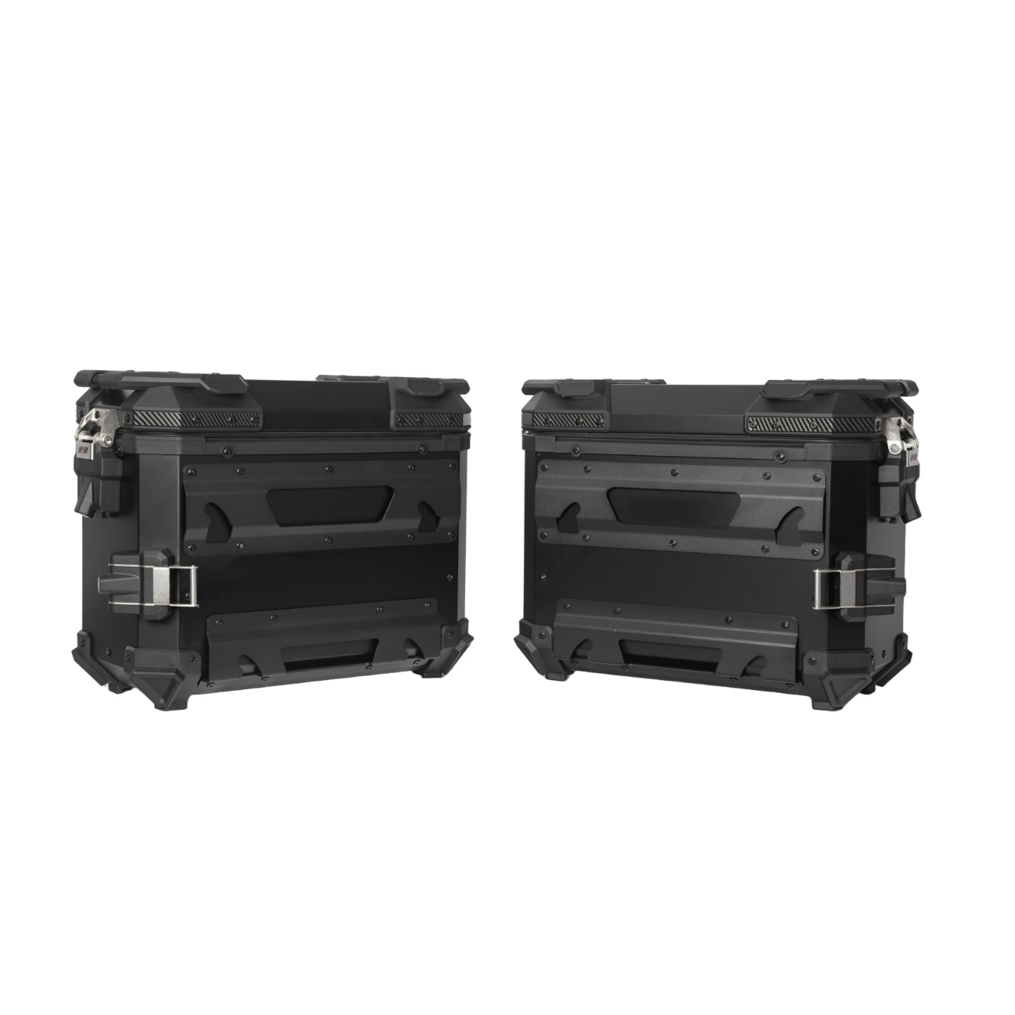 38Lbm Black Straight-Edge Aluminum Alloy Three-Box Motorcycle Tail Box Side Box Scooter Electric Vehicle Storage