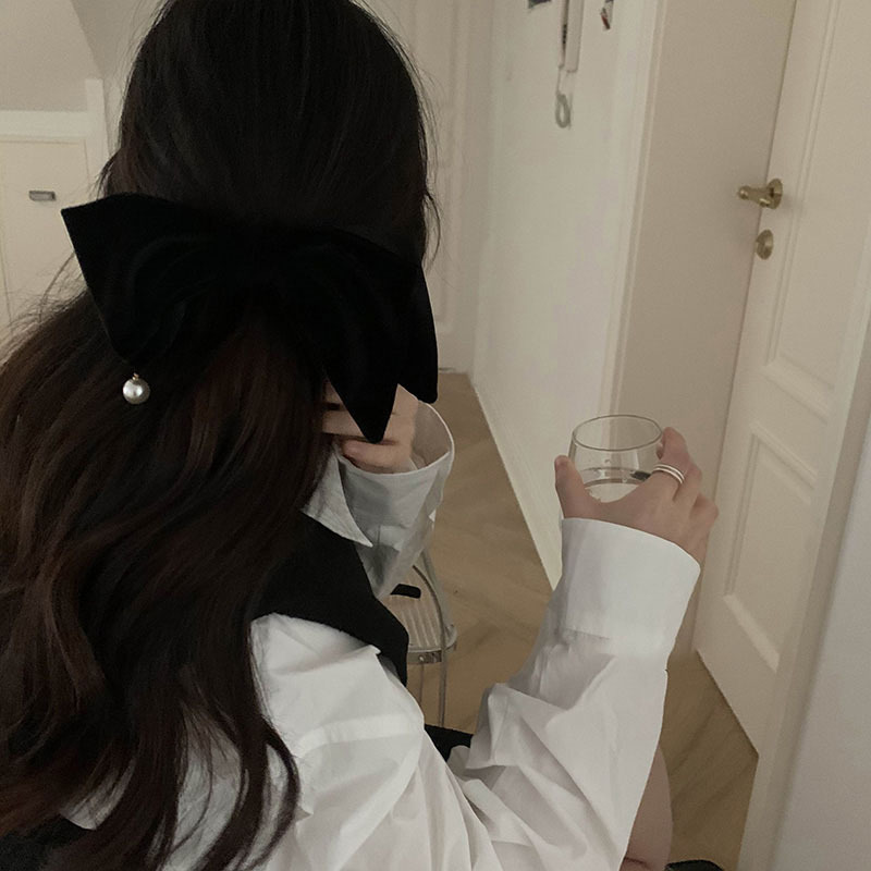 Ernie's Daily ~ Kiváló minőségű gyöngyös bársony hajtű masni gyermek női fejdísz hajkiegészítők oldalsó csat frufru csat_voghion.com