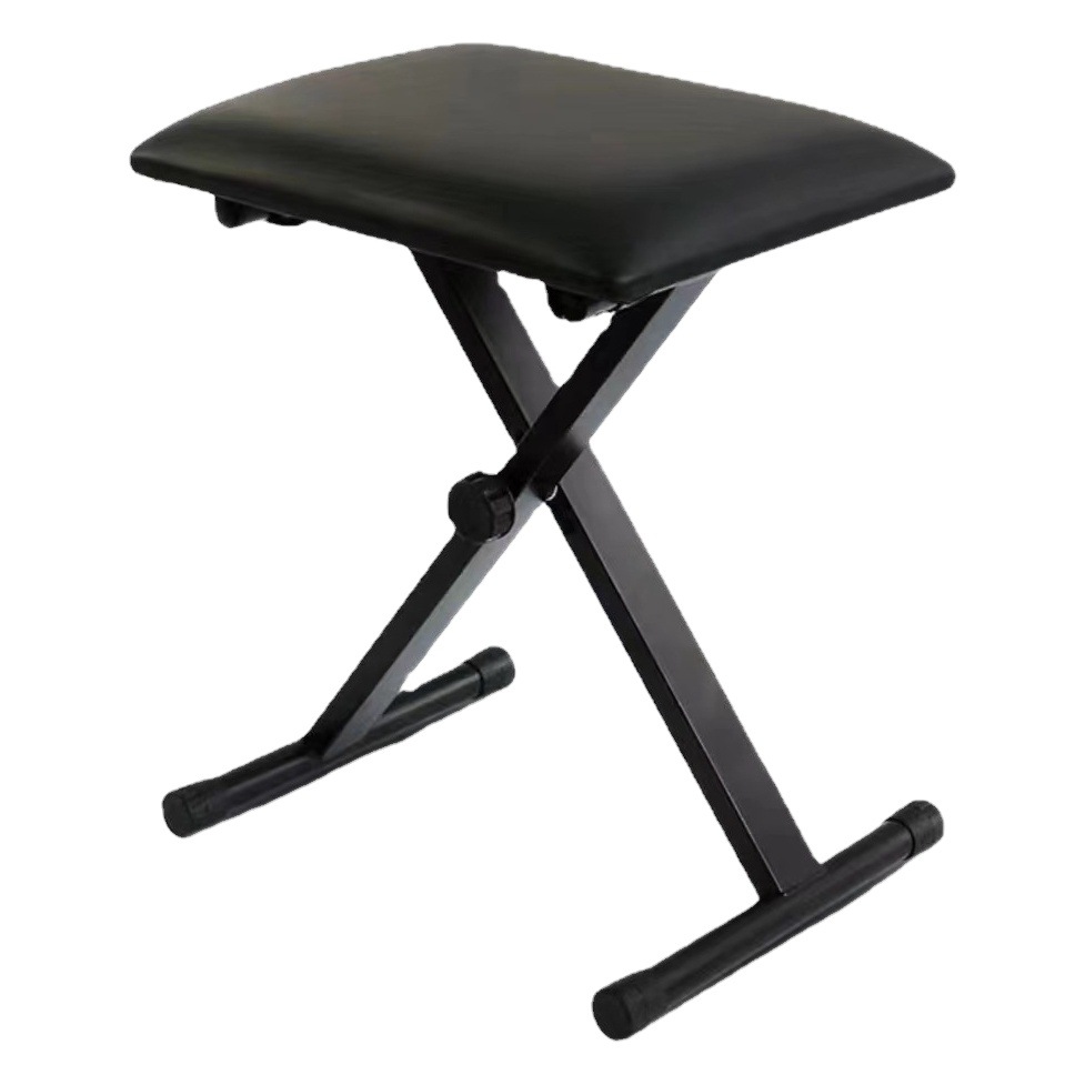 Taburete guzheng en forma de X, taburete plegable para piano, taburete para teclado electrónico, taburete de práctica simple universal de altura ajustable para una sola persona.