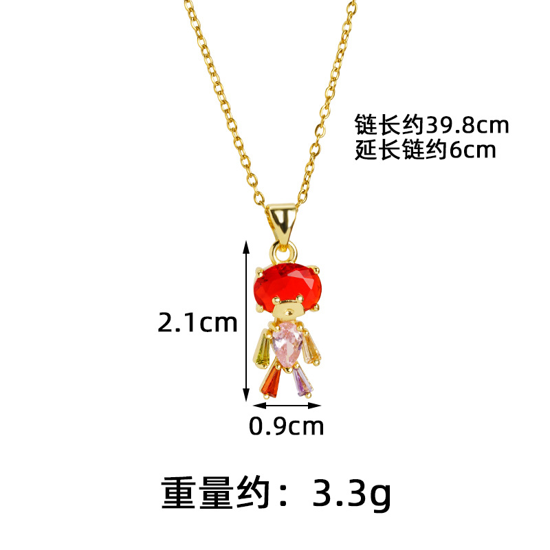 Collar de oro de arena transfronteriza vietnamita lujoso ligero estilo de lujo con aretes de oso pequeño conjunto de moda femenina temperamento no se desvanece joyas