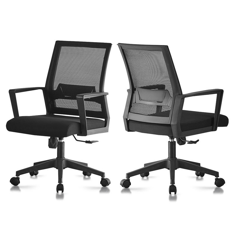 Hot Sale Mid-Back Modern Office Chair Simple Design Swivel Computer Chair Mesh Office Task Chair Black