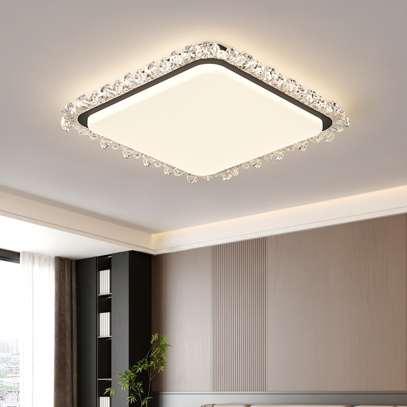 [Selección estricta] Lámpara de techo redonda de lujo minimalista italiana de espectro completo para proteger los ojos de la sala de estudio principal lámpara inteligente Zhongshan