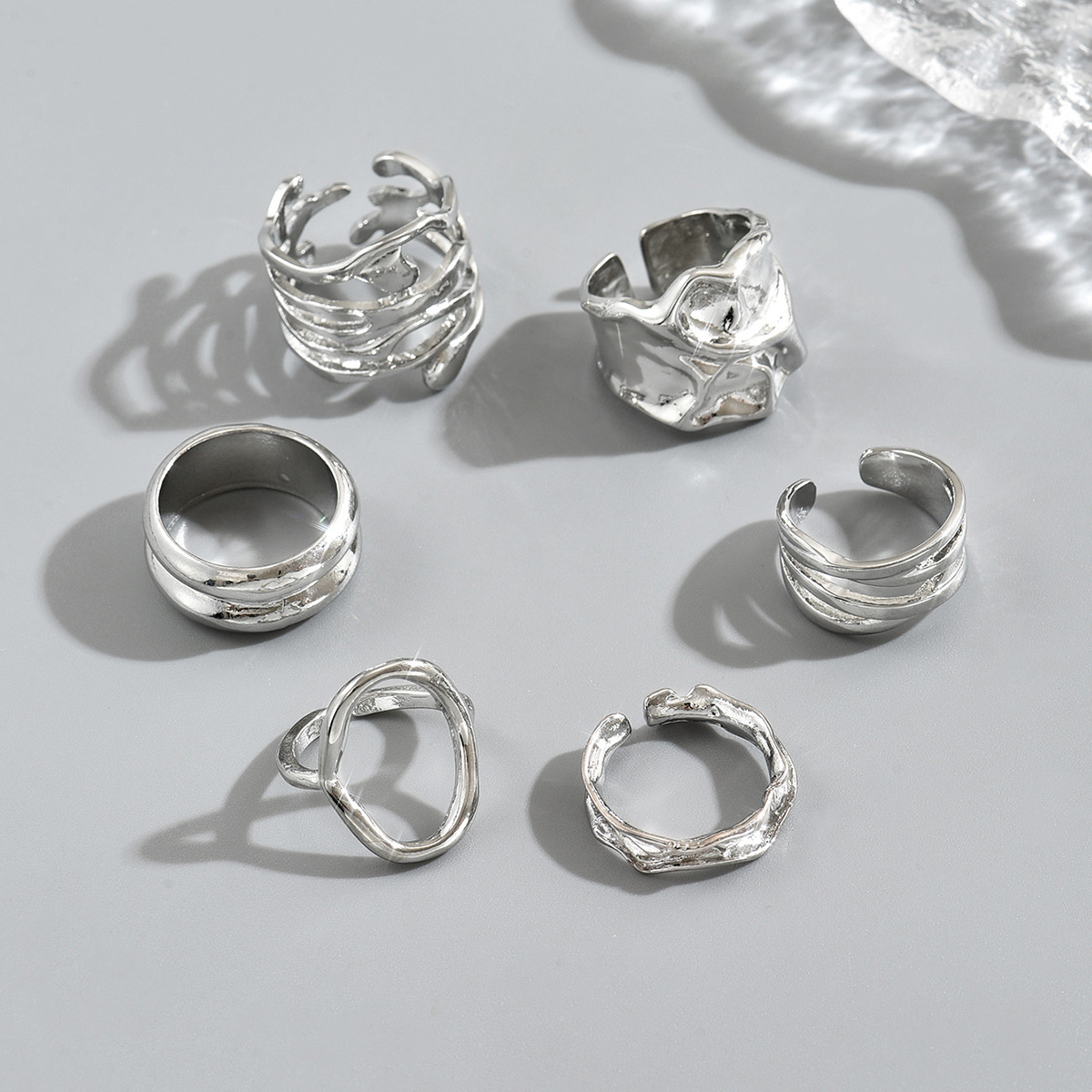 Geometrisches Ring-set Für Damen Designer-ringe Europäischer Stil_voghion.com