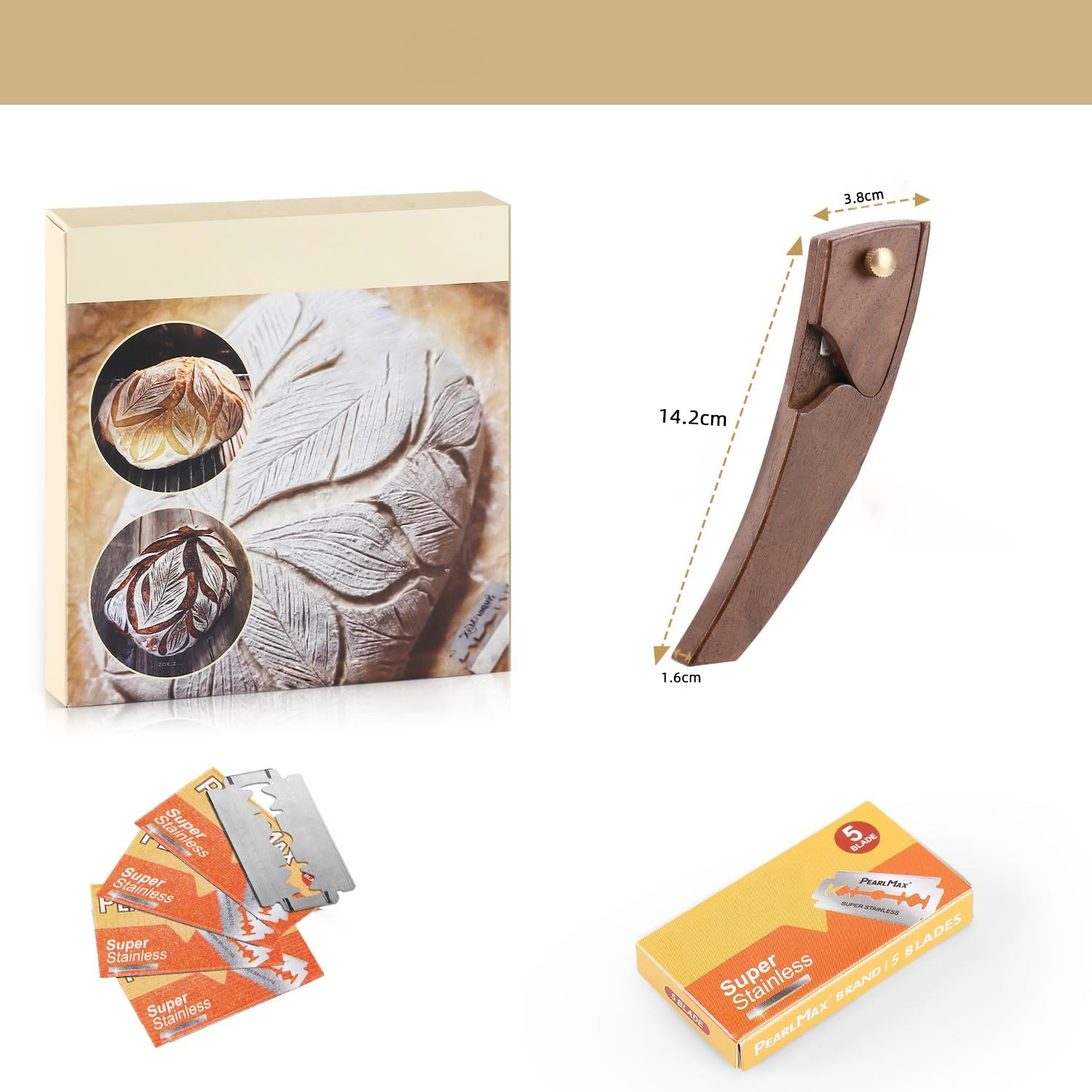 Nuevo mango de madera cuchillo de corte de pan cuchillo de corte de masa cuchillo de corte de pan europeo cuchillo de corte de pan herramienta de horneado