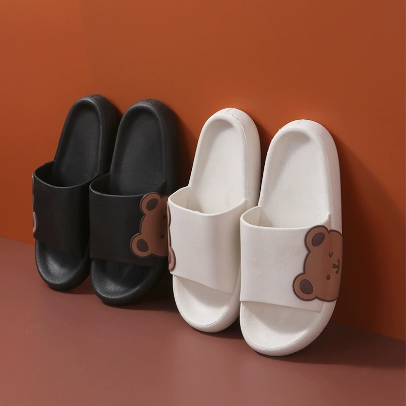 Slippers, cartoon footwear, cute slide for beloved, with little bears