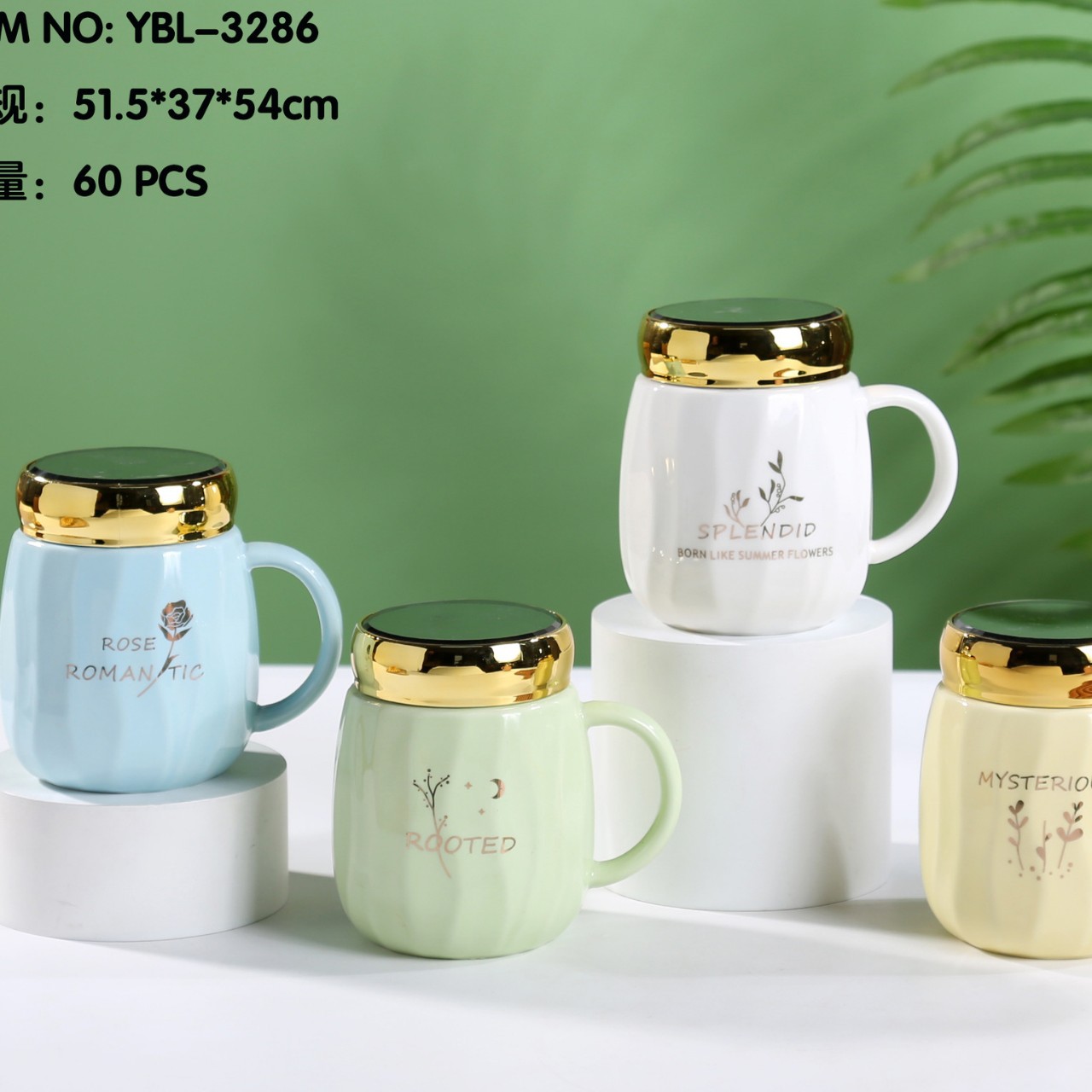 Yiwu esmalte espejo taza de visualización taza de cerámica con tapa nórdico espejo de dibujos animados taza conjunto festival regalo comercio exterior