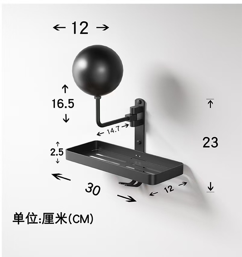 Wall-Mounted Motorcycle Helmet Rack Suitable for a Variety of Helmet Brackets, Punch-Free Display Rack, Hat Storage and Anti-Deformation