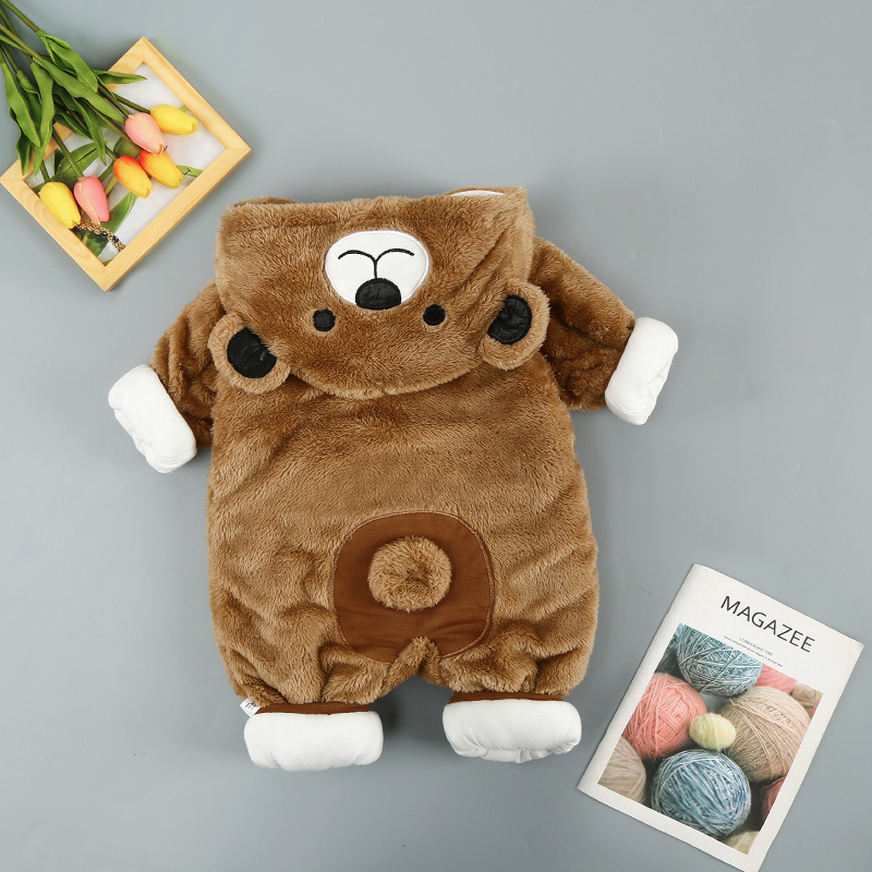 Ropa de bebé recién nacido otoño e invierno Bebé niños y niñas de una pieza de algodón acolchado mameluco Ropa de excursión para niños mameluco