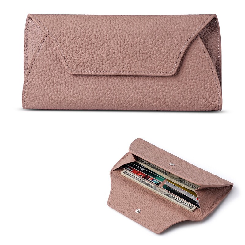 Genuine Leather Wallet for Women, Long Style, 2026 New Model, Ultra-Thin, Popular Hand-Held Wallet, Niche Design, Exquisite and High-End