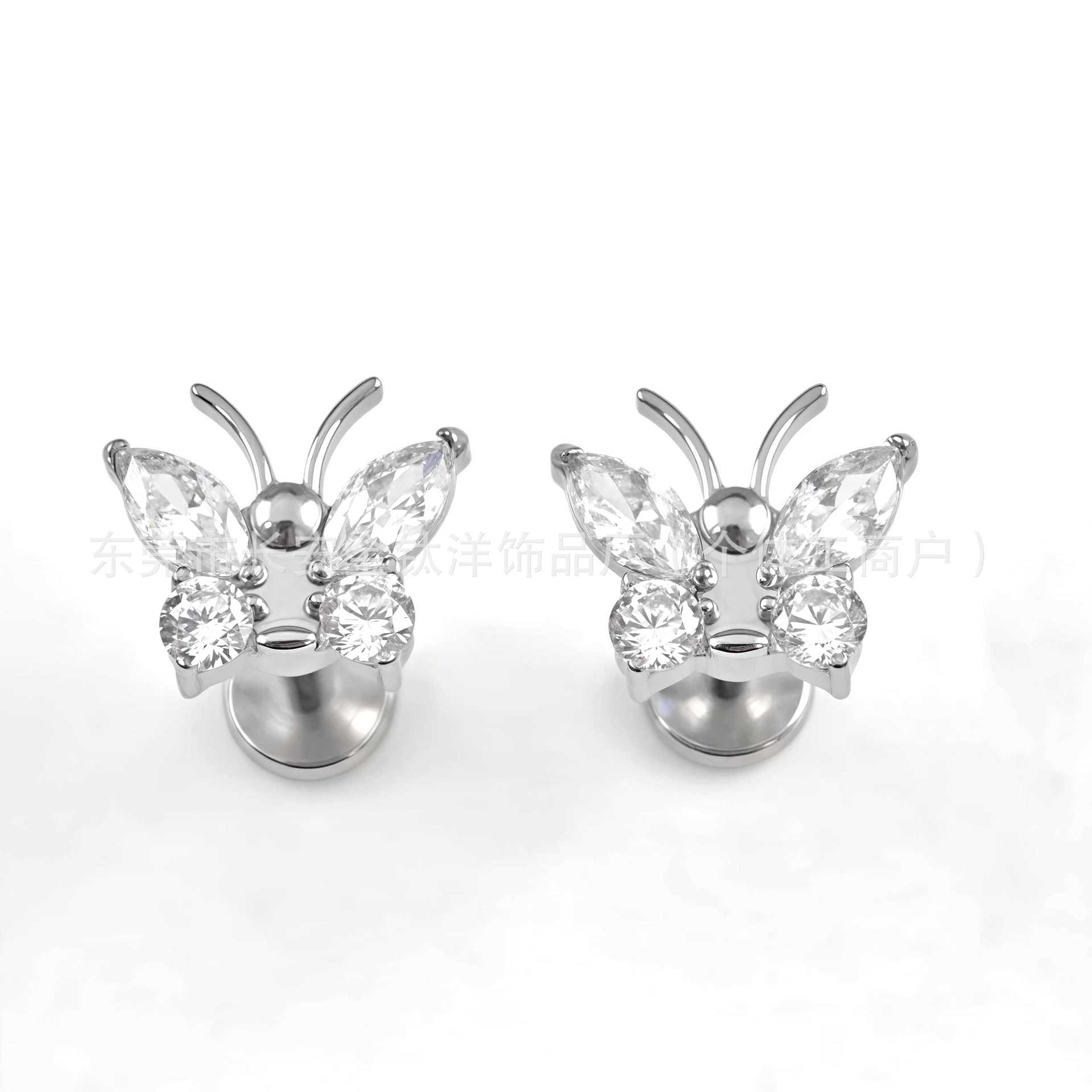 Pointed titanium steel lip stud product view