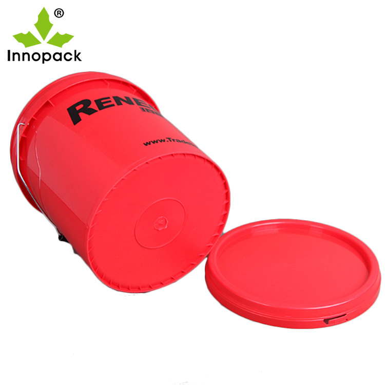 【支持寄样】S-15L红色塑料桶化工产品容量15KG油漆桶可贴标