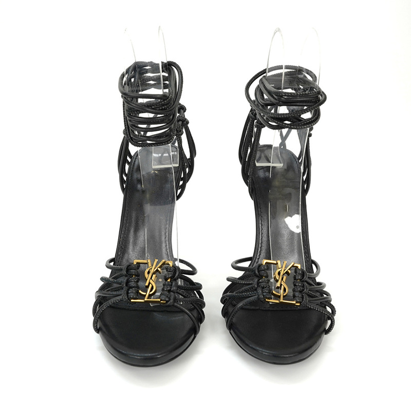 Top Version Genuine Leather Bottom Slippers Slides High-Heeled Women's Sandals Y Letter Buckle Cross Strap Thong Sandals for Women