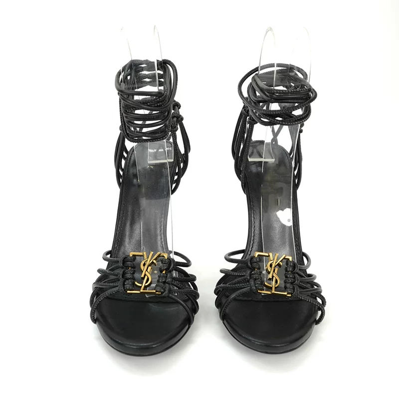[Верхняя часть из натуральной кожи Slippers Slides туфли на высоком каблуке Y-образная пряжка перекрестные ремешки между пальцами]