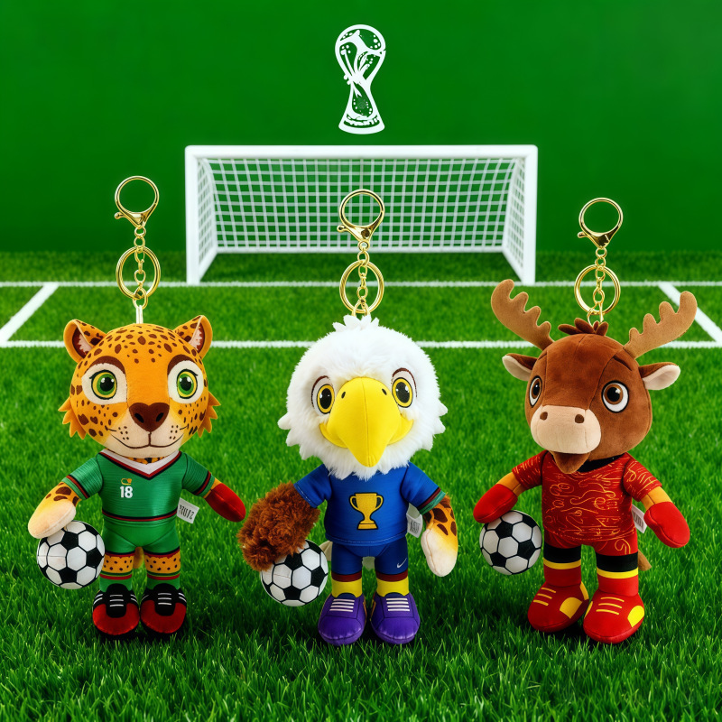 Estados Unidos, Canadá, México, mascota de la Copa del Mundo, muñeca de peluche, colgante de llavero, juguetes al por mayor.