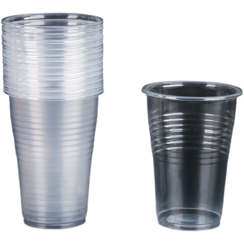 Taza desechable de plástico transparente taza de agua engrosada familia aviación catering Taza 500 unids/1000 Unids beber y beber té