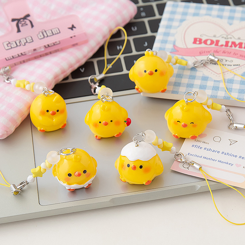 Chubby Chick Pendant Cute Chicken Phone Strap Adorable Cartoon Girly 3D Medium-Sized Animal Charm Bag Accessory Chubby Chick Pendant Cute Chicken Phone Strap Adorable Cartoon Girly 3D Medium-Sized Animal Charm Bag Accessory