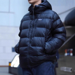 高质量Pata巴塔 Fitz Roy连帽羽绒服男女款保暖弹力袖口下摆抽绳