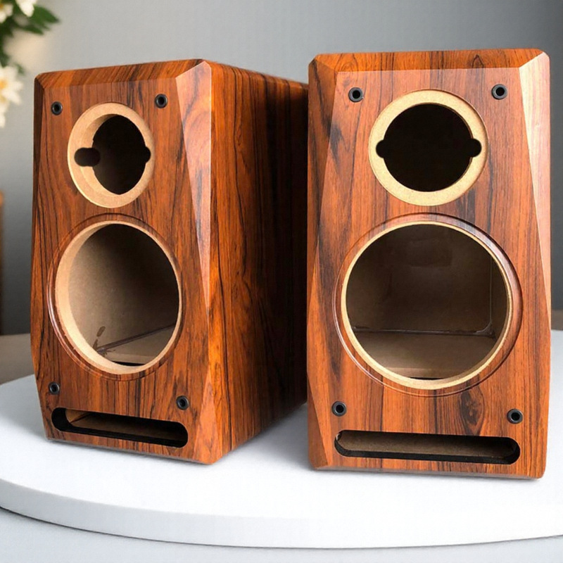 6.5inch Maze Speaker Empty Cabinet Two-Way Bookshelf Wooden Modified Car Speaker Test Hifi Audio Shell