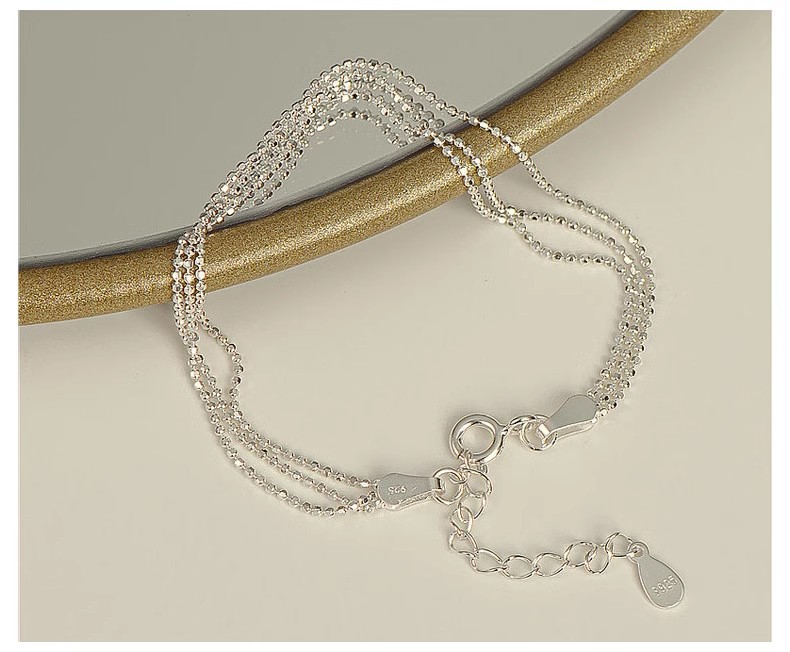 5g Weight Bracelets Classification 1 Piece Quantity Daily Occasion 925 Sterling Silver Material Round, Solid Color Pattern Women's Gender Polishing Design Simple Style Style 925 Sterling Silver Bracelets Simple Style 9