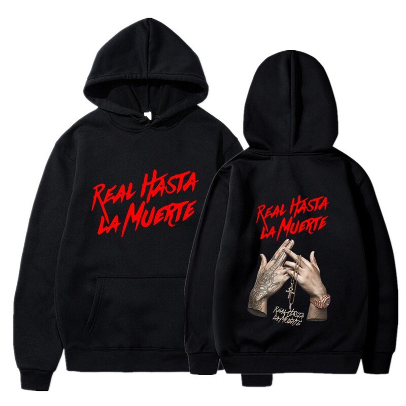 Hot Selling Anuel Aa's Hasta La Muerte Album Printed Sweatshirt for Men and Women Retro Casual Sweatshirt Hot Selling Anuel Aa's Hasta La Muerte Album Printed Sweatshirt for Men and Women Retro Casual Sweatshirt