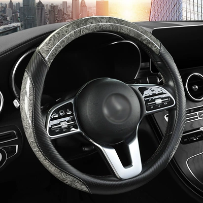 Steering wheel cover | Peach Wood Grain, Anti-Dirt, Wear-Resistant Leather