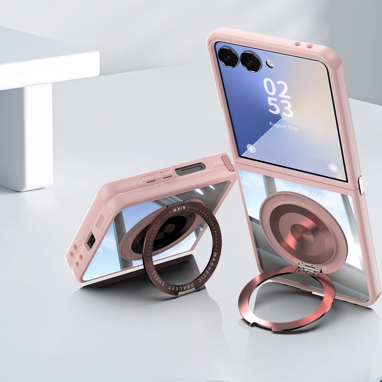 Compatibile con il telefono Samsung ZFlip7 Dida 360 Supporto magnetico Galaxy ZFlip 40% di sconto Custodia protettiva con schermo pieghevole_voghion.com
