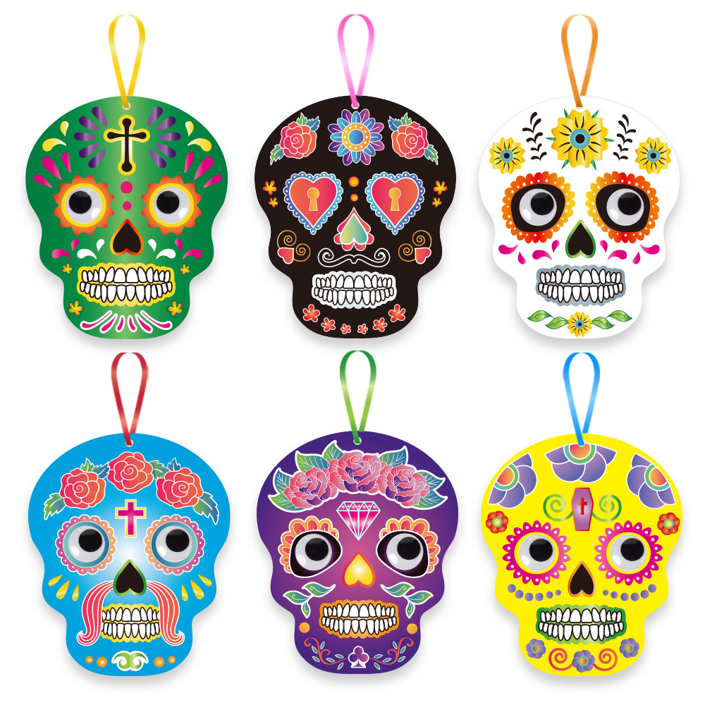 Juego de Pegatinas de Calabaza y Calavera para Halloween de Papel Artesanal, DIY, Decorativo, para Fiestas