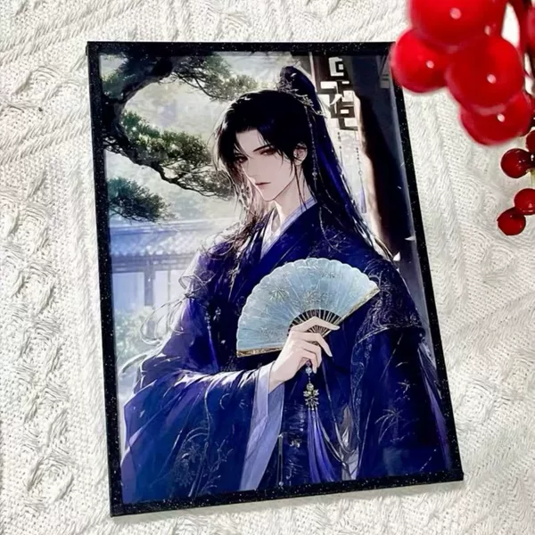 Customized 2D fan art gifts made from colored paper, double-glitter, thickened, laminated, and gold-embossed