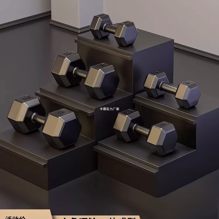 哑铃男士健身家用器材女壶铃10KG一对青少年六角哑铃套装宿舍学生