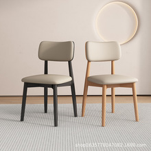 北欧实木餐椅家用现代简约轻奢餐厅酒店靠背椅源头工厂餐桌椅凳子