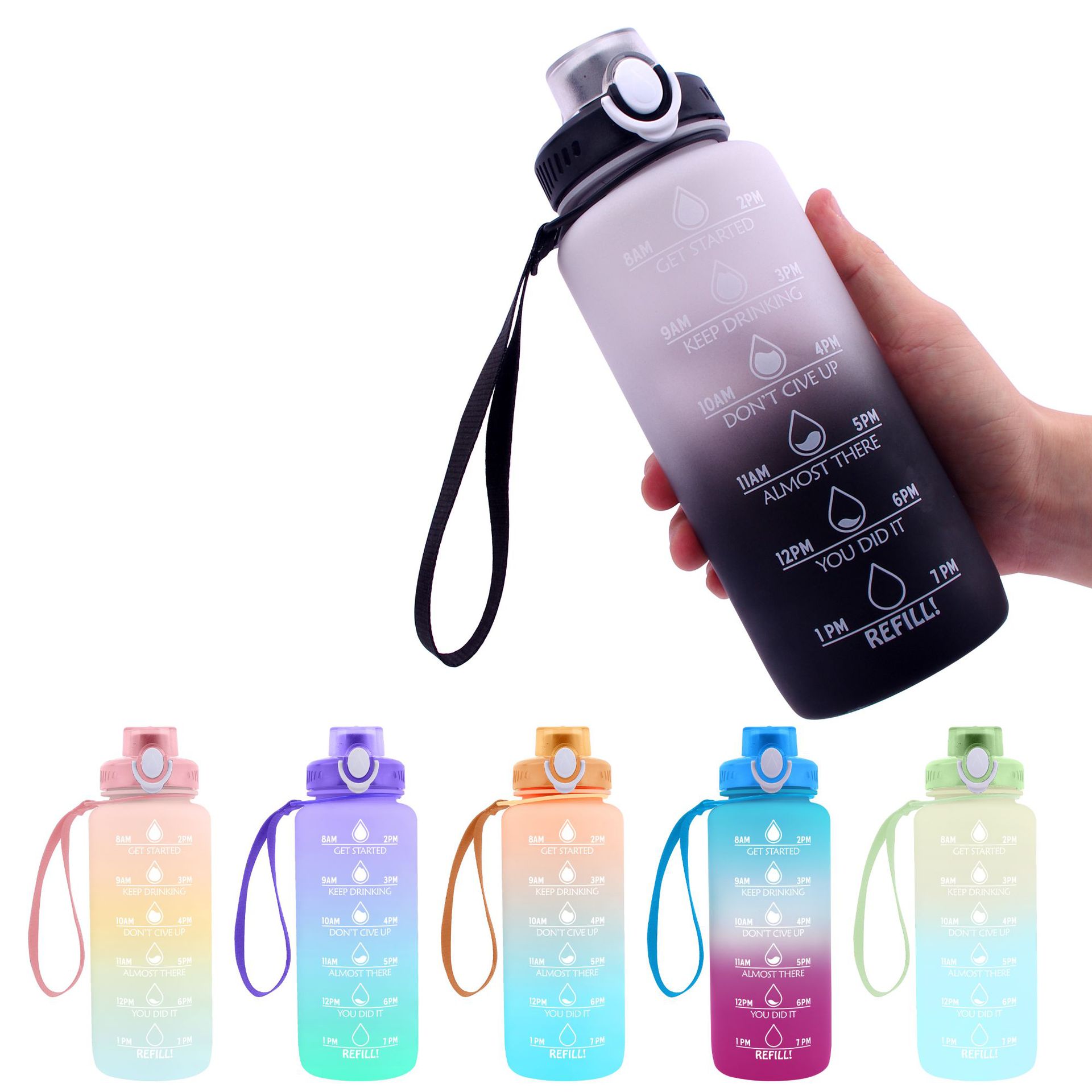 New cup 1000ml gradient color Tritan spo...