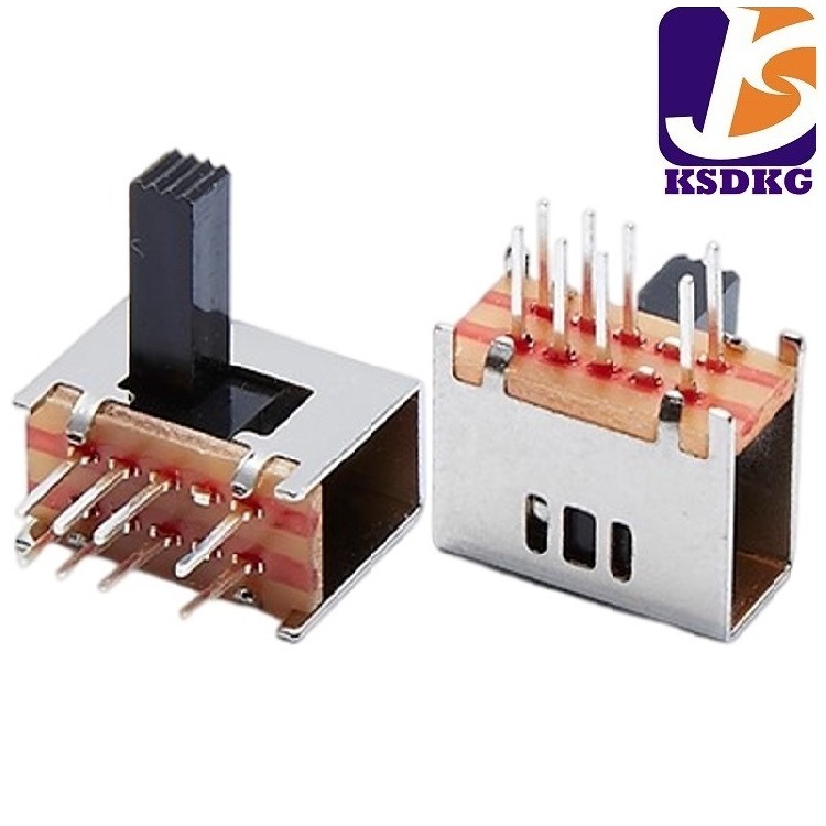 拨动开关 3档8脚两位滑动波段  游戏设备电源拔动小开关